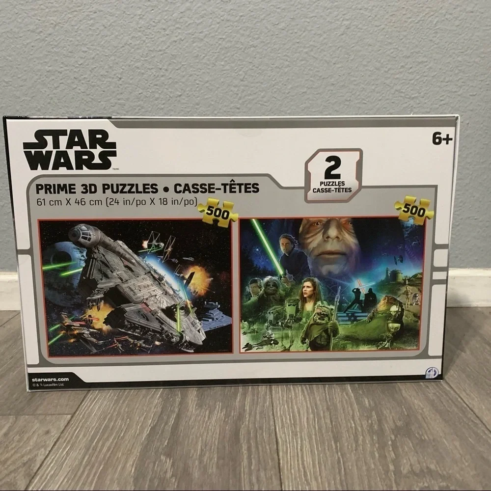 Star Wars Puzzles, Disney, 500pc each, Prime 3D Lenticular‎ Puzzles(2) - NEW!!